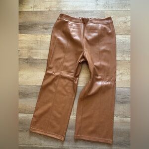 Camel Color Bagatelle Tan Faux Leather Pants XL NWOT